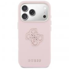 Husa Guess FW Resin Logo compatibila cu iPhone 17 Pro Max, Pink