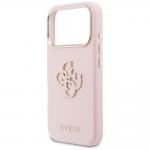 Husa Guess FW Resin Logo compatibila cu iPhone 17 Pro Max, Pink 7 - lerato.ro