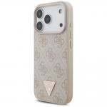 Husa Guess 4G Strap Triangle Logo cu MagSafe compatibila cu iPhone 17 Pro, Roz 4 - lerato.ro