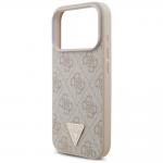Husa Guess 4G Strap Triangle Logo cu MagSafe compatibila cu iPhone 17 Pro, Roz 7 - lerato.ro