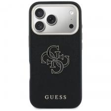 Husa Guess FW Resin Logo compatibila cu iPhone 17 Pro, Negru