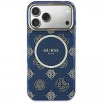 Husa Guess IML Peony Dot cu MagSafe compatibila cu iPhone 17 Pro Max, Albastru 2 - lerato.ro