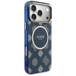 Husa Guess IML Peony Dot cu MagSafe compatibila cu iPhone 17 Pro Max, Albastru 5 - lerato.ro