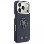 Husa Guess FW Resin Logo compatibila cu iPhone 17 Pro Max, Navy Blue 5 - lerato.ro