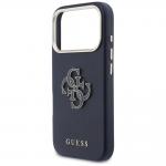 Husa Guess FW Resin Logo compatibila cu iPhone 17 Pro Max, Navy Blue 7 - lerato.ro