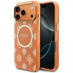 Husa Guess IML Peony Dot cu MagSafe compatibila cu iPhone 17 Pro Max, Portocaliu 4 - lerato.ro