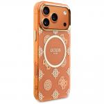 Husa Guess IML Peony Dot cu MagSafe compatibila cu iPhone 17 Pro Max, Portocaliu 5 - lerato.ro