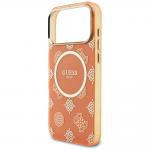 Husa Guess IML Peony Dot cu MagSafe compatibila cu iPhone 17 Pro Max, Portocaliu 7 - lerato.ro