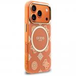 Husa Guess IML Peony Dot cu MagSafe compatibila cu iPhone 17 Pro, Portocaliu 5 - lerato.ro