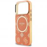 Husa Guess IML Peony Dot cu MagSafe compatibila cu iPhone 17 Pro, Portocaliu 7 - lerato.ro