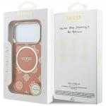 Husa Guess IML Peony Dot cu MagSafe compatibila cu iPhone 17 Pro, Portocaliu 9 - lerato.ro