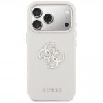 Husa Guess FW Resin Logo compatibila cu iPhone 17 Pro Max, Bej 2 - lerato.ro