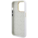 Carcasa Guess Silicone Logo Strass 4G compatibila cu iPhone 15 Pro, Alb 8 - lerato.ro