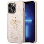 Carcasa Guess 4G Big Metal Logo compatibila cu iPhone 15 Pro Max, Roz 4 - lerato.ro