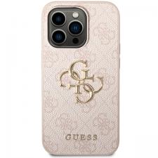 Carcasa Guess 4G Big Metal Logo compatibila cu iPhone 15 Pro Max, Roz