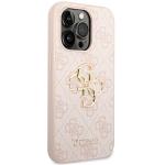 Carcasa Guess 4G Big Metal Logo compatibila cu iPhone 15 Pro Max, Roz 5 - lerato.ro