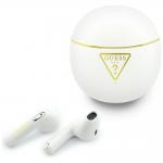 Casti wireless TWS Guess Gold Line Triangle, Bluetooth 6.0, 300 mAh, Autonomie 4h, IPX5, Alb 3 - lerato.ro