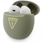 Casti wireless TWS Guess Gold Line Triangle, Bluetooth 6.0, 300 mAh, Autonomie 4h, IPX5, Khaki 4 - lerato.ro