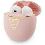 Casti wireless TWS Guess Gold Line Triangle, Bluetooth 6.0, 300 mAh, Autonomie 4h, IPX5, Roz 4 - lerato.ro
