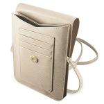 Geanta universala Guess Saffiano Script, 16 x 10 cm, 2 compartimente, Gold 5 - lerato.ro