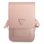 Geanta universala Guess Saffiano Triangle, 16 x 10 cm, 6 compartimente, Roz 2 - lerato.ro
