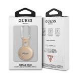 Husa de protectie Guess Saffiano Vintage Script compatibila cu Apple AirTag, Bej 4 - lerato.ro