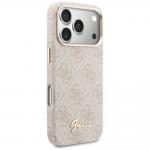 Husa Guess 4G Script cu MagSafe compatibila cu iPhone 17 Pro Max, Roz 5 - lerato.ro