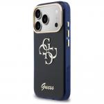 Carcasa Guess IML 4G Script Metal compatibila cu iPhone 17 Pro, Navy Blue 3 - lerato.ro