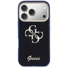 Carcasa Guess IML 4G Script Metal compatibila cu iPhone 17 Pro Max, Navy Blue