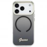 Carcasa Guess IML Gradient Script Metal cu MagSafe compatibila cu iPhone 17 Pro, Negru 2 - lerato.ro