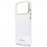 Carcasa Guess IML Glitters Script Strap cu MagSafe compatibila cu iPhone 17 Pro Max, Transparent 7 - lerato.ro