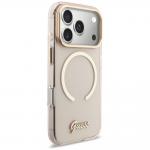 Carcasa Guess IML Script Metal compatibila cu iPhone 17 Pro Max, Roz 5 - lerato.ro