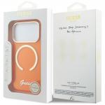 Carcasa Guess IML Script Metal cu MagSafe compatibila cu iPhone 17 Pro Max, Portocaliu 9 - lerato.ro