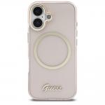 Carcasa Guess IML Script Metal compatibila cu iPhone 17 Pro, Roz 2 - lerato.ro