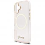 Carcasa Guess IML Script Metal compatibila cu iPhone 17 Pro, Roz 7 - lerato.ro