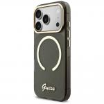 Carcasa Guess IML Glitters Script Strap cu MagSafe compatibila cu iPhone 17 Pro, Negru 4 - lerato.ro