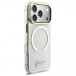 Carcasa Guess IML Glitters Script Strap cu MagSafe compatibila cu iPhone 17 Pro, Transparent 5 - lerato.ro