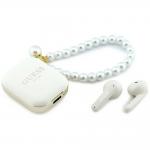 Casti wireless TWS Guess Pearl Strap, Bluetooth 5.4, 380 mAh, Autonomie 5h, USB-C, Alb 3 - lerato.ro