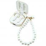 Casti wireless TWS Guess Pearl Strap, Bluetooth 5.4, 380 mAh, Autonomie 5h, USB-C, Alb 4 - lerato.ro