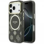 Husa Guess IML Peony Dot cu MagSafe compatibila cu iPhone 17 Pro, Negru 4 - lerato.ro