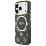 Husa Guess IML Peony Dot cu MagSafe compatibila cu iPhone 17 Pro, Negru 3 - lerato.ro