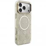 Husa Guess IML Peony Dot cu MagSafe compatibila cu iPhone 17 Pro Max, Bej 5 - lerato.ro