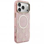 Husa Guess IML Peony Dot cu MagSafe compatibila cu iPhone 17 Pro Max, Roz 5 - lerato.ro