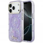 Husa Guess IML Shell Script Metal cu MagSafe compatibila cu iPhone 17 Pro Max, Violet 4 - lerato.ro