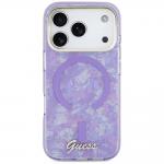 Husa Guess IML Shell Script Metal cu MagSafe compatibila cu iPhone 17 Pro Max, Violet 2 - lerato.ro