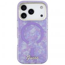 Husa Guess IML Shell Script Metal cu MagSafe compatibila cu iPhone 17 Pro Max, Violet