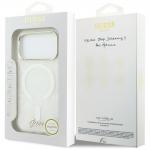 Husa Guess IML Shell Script Metal cu MagSafe compatibila cu iPhone 17 Pro Max, Alb 9 - lerato.ro