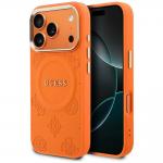 Husa Guess Peony Hot Stamp cu MagSafe compatibila cu iPhone 17 Pro Max, Portocaliu 4 - lerato.ro