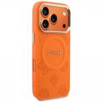 Husa Guess Peony Hot Stamp cu MagSafe compatibila cu iPhone 17 Pro Max, Portocaliu 5 - lerato.ro