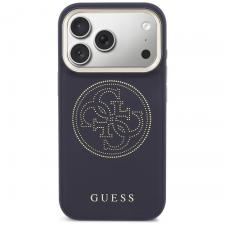 Husa Guess Perforated 4G cu MagSafe compatibila cu iPhone 17 Pro, Albastru